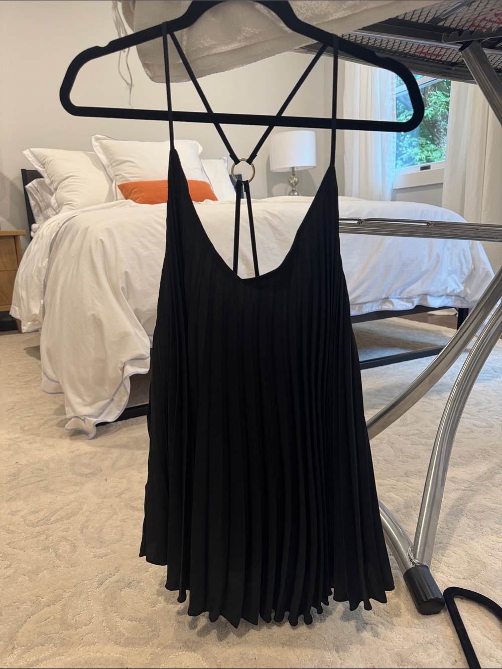 River Island Black Pleated Strappy Camisole